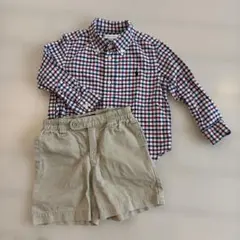 Ralph Lauren チェックシャツ ショートパンツ 2点セット　90