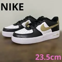 新品24cm】NIKE｜エアフォース1GS｜ブラック/ホワイト/ゴールド