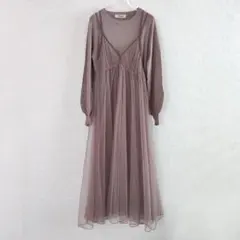 【COCODEAL】チュールキャミワンピース×ニットワンピース