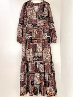 ペイズリー ロングワンピース ボヘミアン エスニック 大きめ ゆったり ★新品★