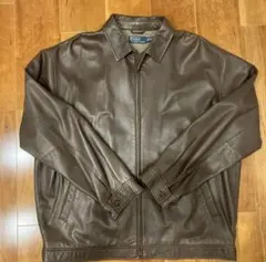 美品　ラルフローレン　レザージャケット　ブラウン　ＸＬサイズ