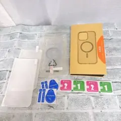 J iPhone14Pro Maxケース　クリア ガラスフィルム　カメラ保護