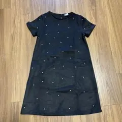 最終値下げ⚠️ZARA 黒 半袖ワンピース 11-12歳