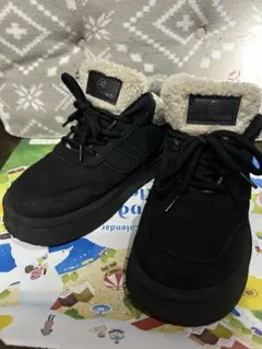 ファー付き厚底スニーカー