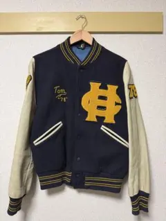 1948年。ボロボロ激レア　BUTWIN ヴィンテージサテンスカジャン　ナス紺 1948年。ボロボロ激レア BUTWIN ヴィンテージサテンスカジャン ナス紺