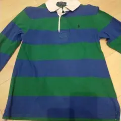 Polo Ralph Lauren ポロシャツ 緑と青のストライプ