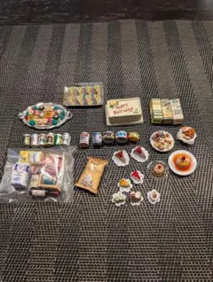 ドールハウス　缶詰　調味料　ビール缶　ケーキセット
