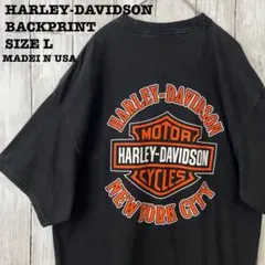 K*y様 USA製 ハーレーダビッドソン Tシャツ 両面プリント 炎 ニューヨー