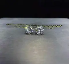 サージカルステンレス シルバー925 メッキ CZダイヤ ピアス 4mm