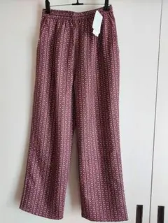 coen 柄パンツ 　ワイドパンツ