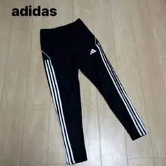 美品 アディダス トラックパンツ ジャージ 黒 S刺繍ロゴ ジャージパンツ