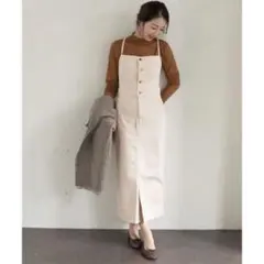 ジャンバースカート ロングワンピース