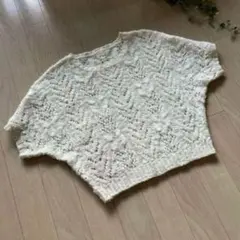 白ニット 秋冬服 トップス ホワイトニット ざっくりニット ドルマンスリーブ