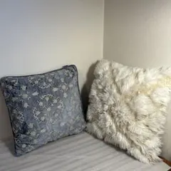 2セット羽毛クッション＆カバー(Francfranc)