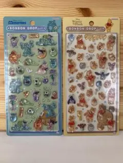 【正規品】モンスターズインク　くまのプーさん　ボンボンドロップシール　2枚セット