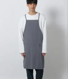 新品　LAKOLE エプロン シボエプロン　未使用　未開封　ネイビー　綿100