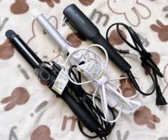 最終価格 サロニア カールアイロン ストレートヒートブラシスリム セット