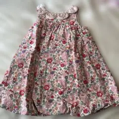 センスオブワンダー スカラップ襟　バルーン　花柄ワンピース　80㎝のサムネイル