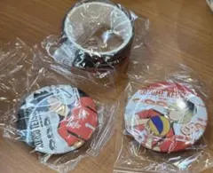 ハイキュー くら寿司 びっくらポン 缶バッジ 黒尾鉄朗 孤爪研磨　マステ