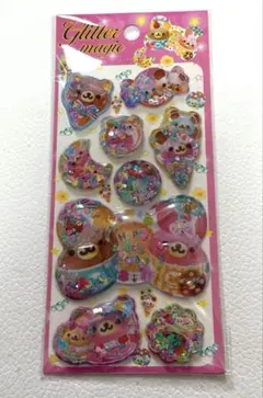 ウォーターシール 平成レトロ シール シャカシャカシール 平成女児 くま 海外