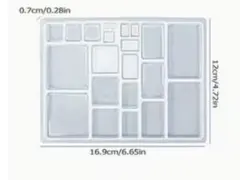 レジン シリコンモールド 長方形 スクエア 18種