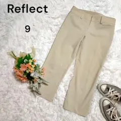 リフレクト‪☆デザインパンツ　ストレッチ クロップド丈 ベージュ系 9