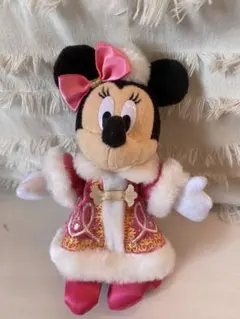 ミニーマウス ぬいぐるみ 冬のコートキーホルダー