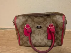 COACH シグネチャー ハンドバッグ ピンク