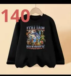 イタリアンブレインロッド　キッズ　ボーイズ　カットソー　長袖 140 ブラック⑨