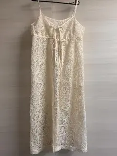 しまむら刺繍コードレスキャミワンピース