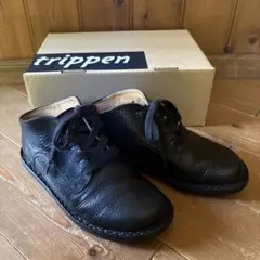 trippen postman 黒レザー レースアップシューズ 36 ポストマンのサムネイル