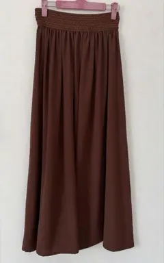 フレアスカート　茶色