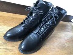 レースアップブーツ　ブラック　Lサイズ