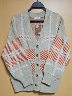 【terawear】新品未使用 チェック柄ゆったりカーディガン L