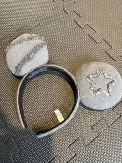 ミッキー　ダメージデニム風カチューシャ