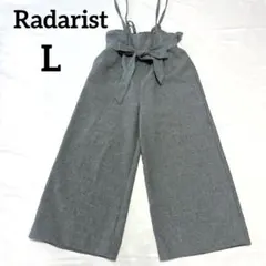 Radarist サロペット　オールインワン ワイドパンツ リボン グレー L