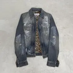 d*様 02SS Dolce & Gabbana ペイント加工 デニムジャケット