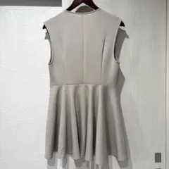 ラグアウト　RagOut ペプラム　フレア　ジレ　ベスト　ベージュ　1024