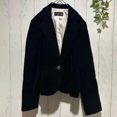 美品❗️銀ボタン❗️ベロア【フォーシーズン】レディーステーラード 