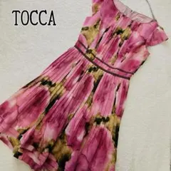 美品】TOCCA/トッカ 20周年限定 花柄総刺繍ワンピース M フレア 上品