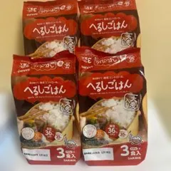 【新品】へるしごはん4袋セット 12食分 大麦入り 低糖質 サラヤ レトルトご飯のサムネイル