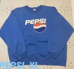 【希少XL】90s Hanes PEPSI ビッグロゴ　企業ロゴ　スウェット