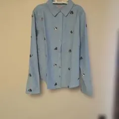 Cath Kidston ドッグ刺繍 長袖シャツ ライトブルー サイズ12のサムネイル