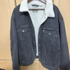 silver lab シェルパ襟付きデニムジャケット XL
