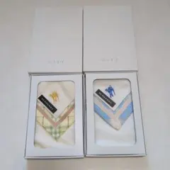 BURBERRY チェック柄ハンカチ 2枚セット ギフトボックス