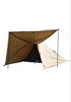 【中古】WAQ Alpha T/C BLACK 二又ポール付 WAQ◇Alpha T/C ソロ用ティピテント/WAQ−TCT1/ワンポール/1人用