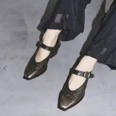 GRISE LEATHER WESTERN メリージェーン