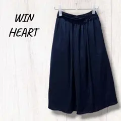 ウィンハート　WIN HEART フレアスカート ネイビー F ウエストゴムのサムネイル