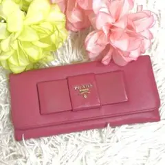 PRADA プラダ サフィアーノ 長財布 フィオッコ リボン 0522-④ - メルカリ