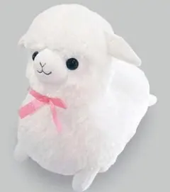 新品mm★ベイビーアルパカッソティッシュカバー しろちゃん（ぬいぐるみ